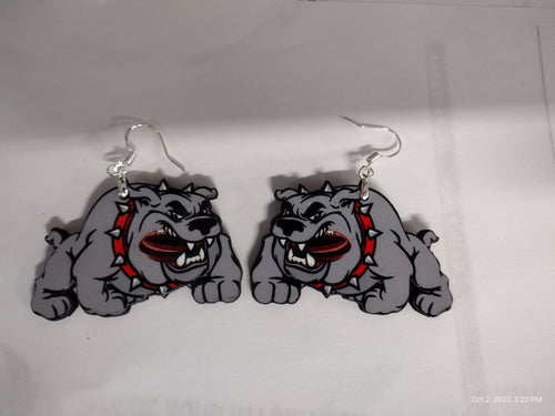 Bulldog Football earrings