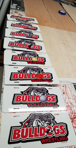 Bulldog sports license plate