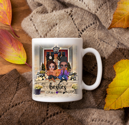 Personalized SISTERS/BEST FRIENDS ceramic COFFEE MUG