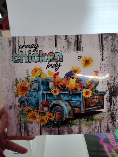 Chicken vintage truck tumbler wrap
