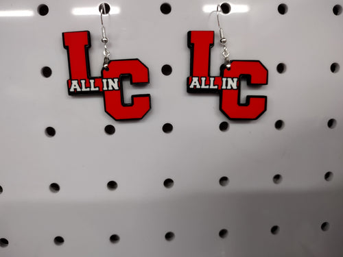 ALL IN LC logo earrings