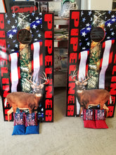 Pipeliner Deer American Flag Cornhole Skins