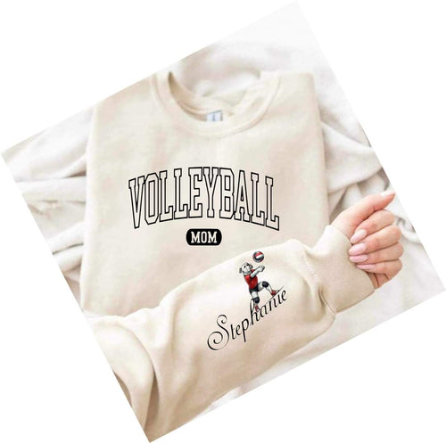Volleyball Mom shirt bulldog sleeve