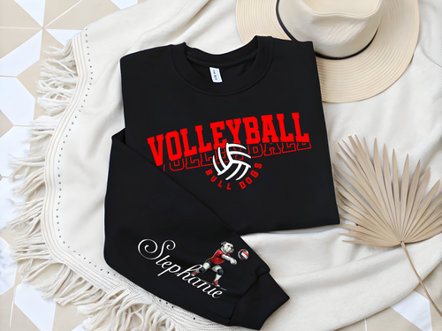 Volleyball shirt bulldog sleeve PERSONALIZED