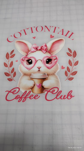 Cottontail Coffee Club DTF Transfer