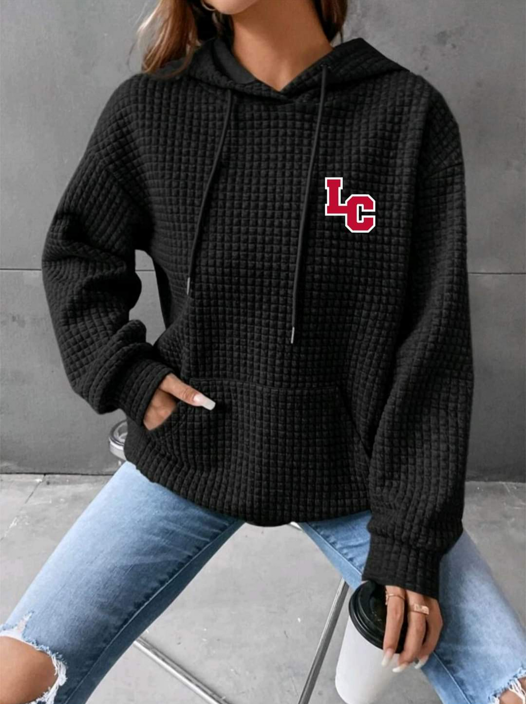 LC Bulldogs quilted hoodie