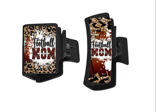 Football mom claw hair clip