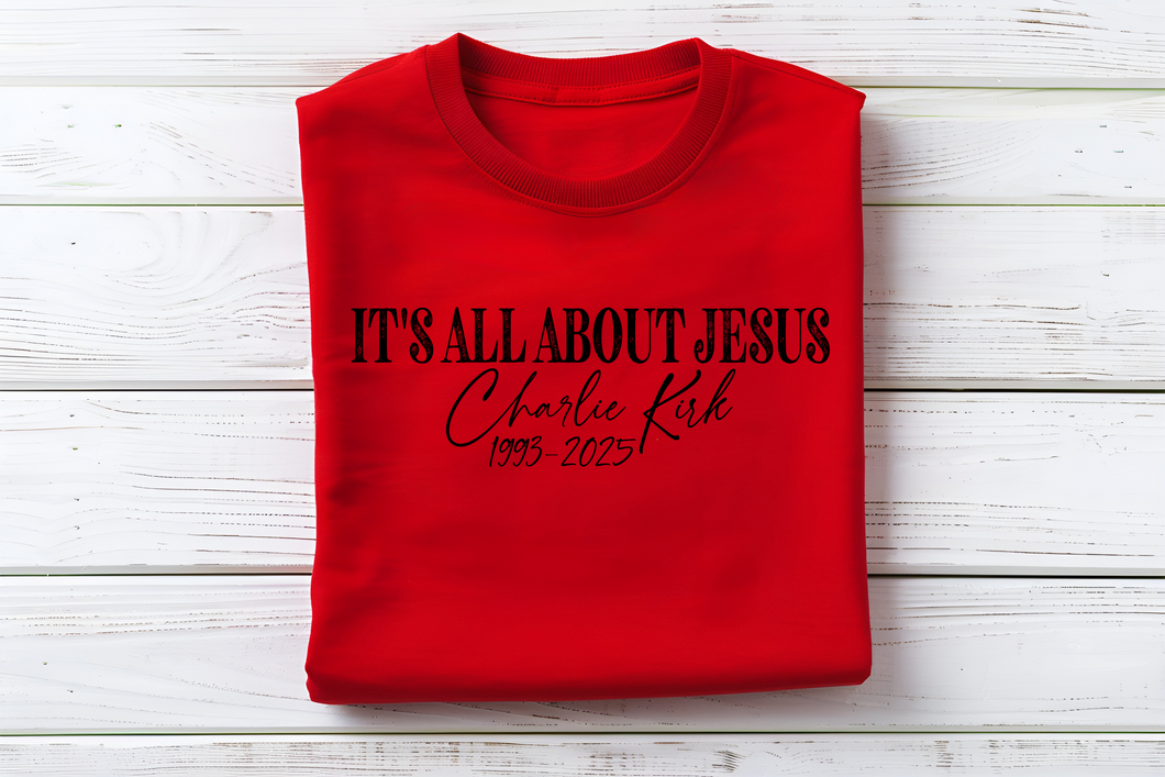 It's All About Jesus Charlie Kirk Softstyle Shirt