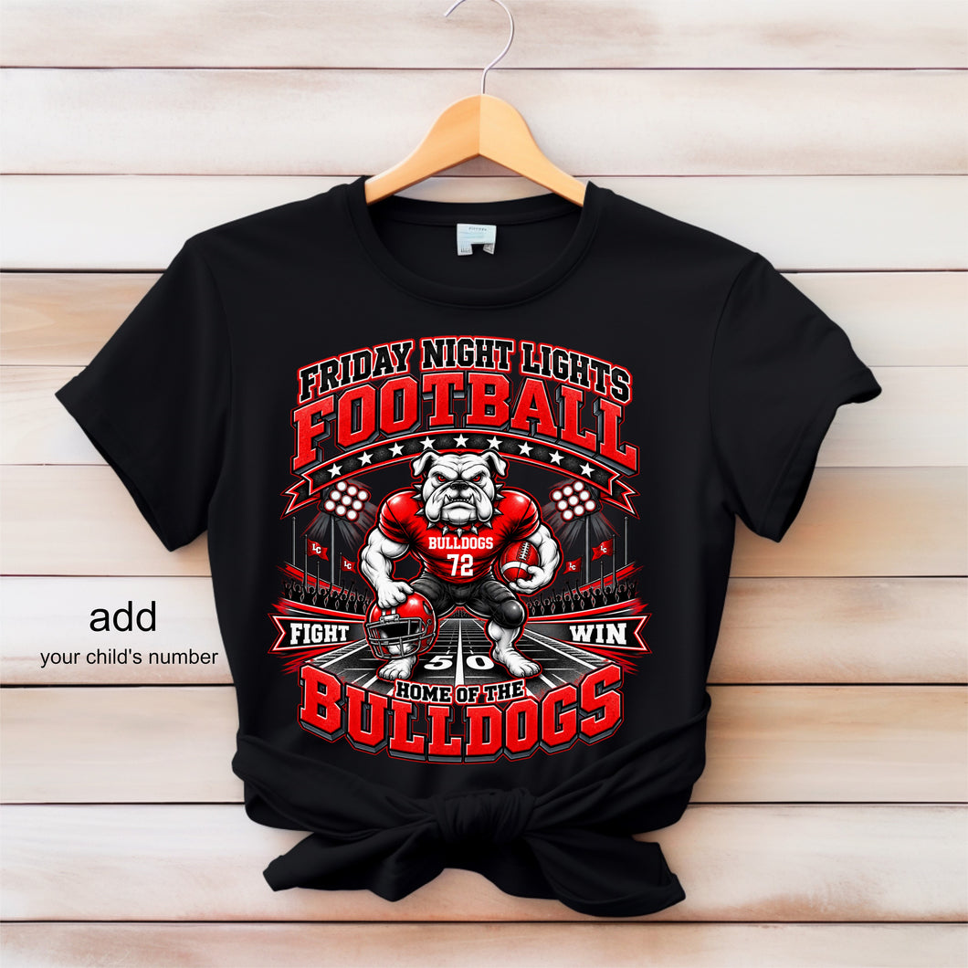 Custom Friday Night Lights Bulldog Football shirt