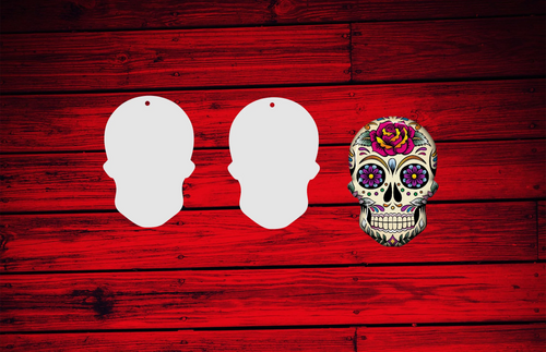 Sugar Skull Earring Blanks for Sublimation