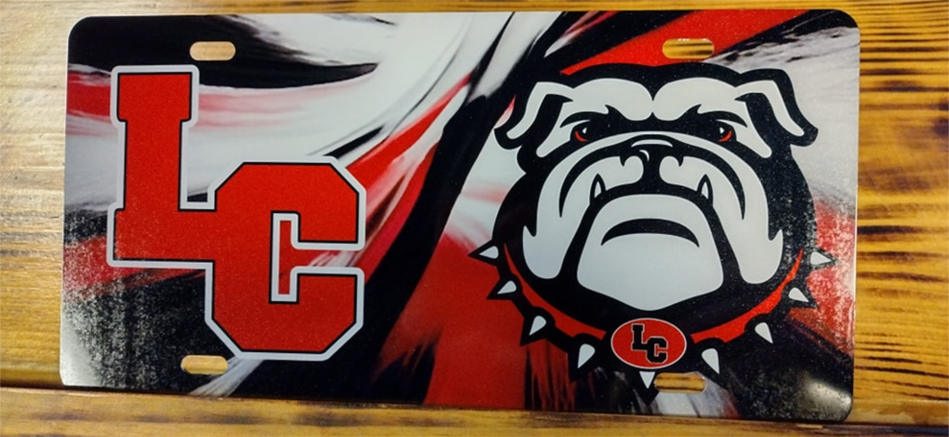 LC Bulldog License Plate