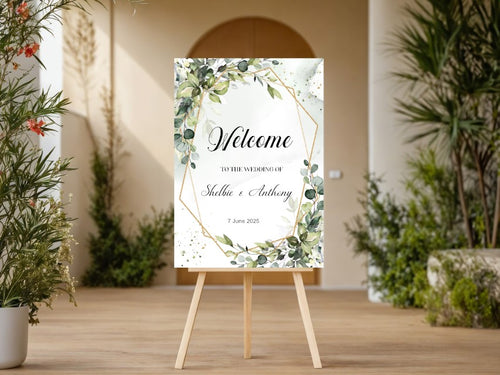 Eucalyptus Welcome Wedding Sign