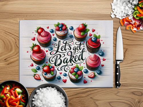 Funny Glass Cutting Board for the baker