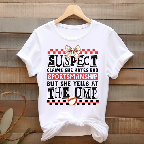 Funny Baseball/Softball suspect tshirt