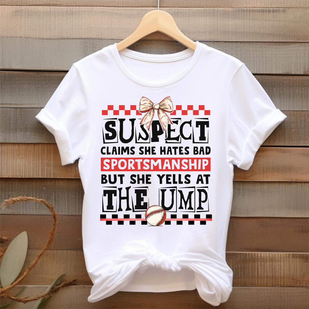 Funny Baseball/Softball suspect tshirt