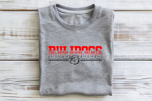 Bulldog They hate us because they aint us softstyle tshirt
