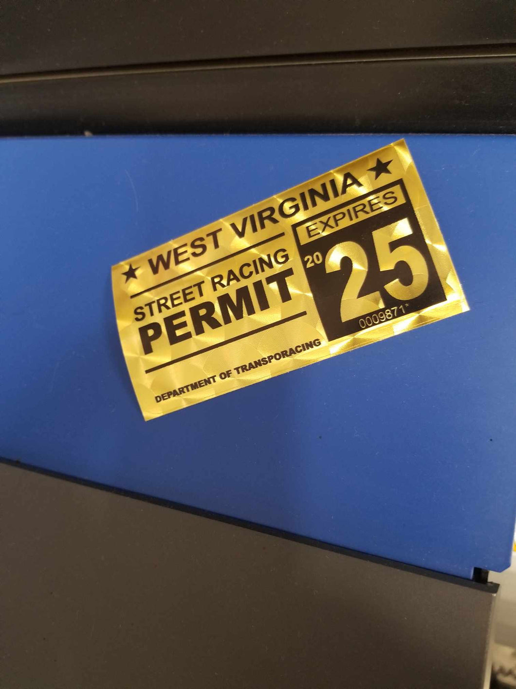 Gold Leaf Funny Gag street racing sticker - Marcum Custom Graphics