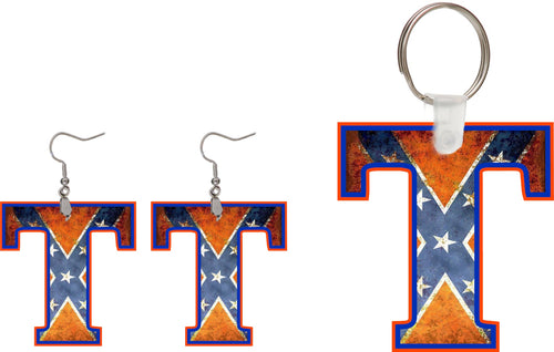 Tolsia Rebels T  earrings or keychain