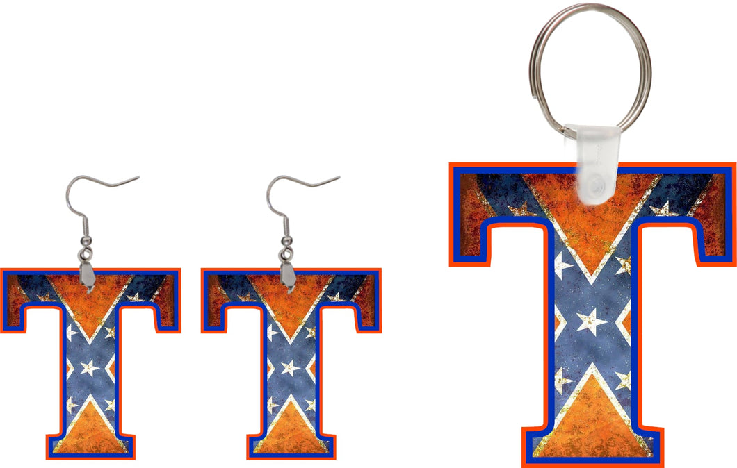 Tolsia Rebels T  earrings or keychain