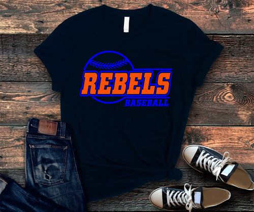 Tolsia  Rebels Baseball tshirt