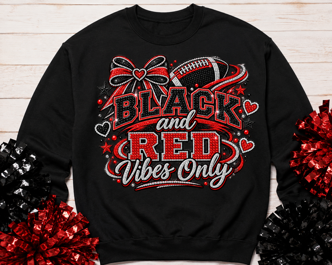 Red and Black vibes only shirt