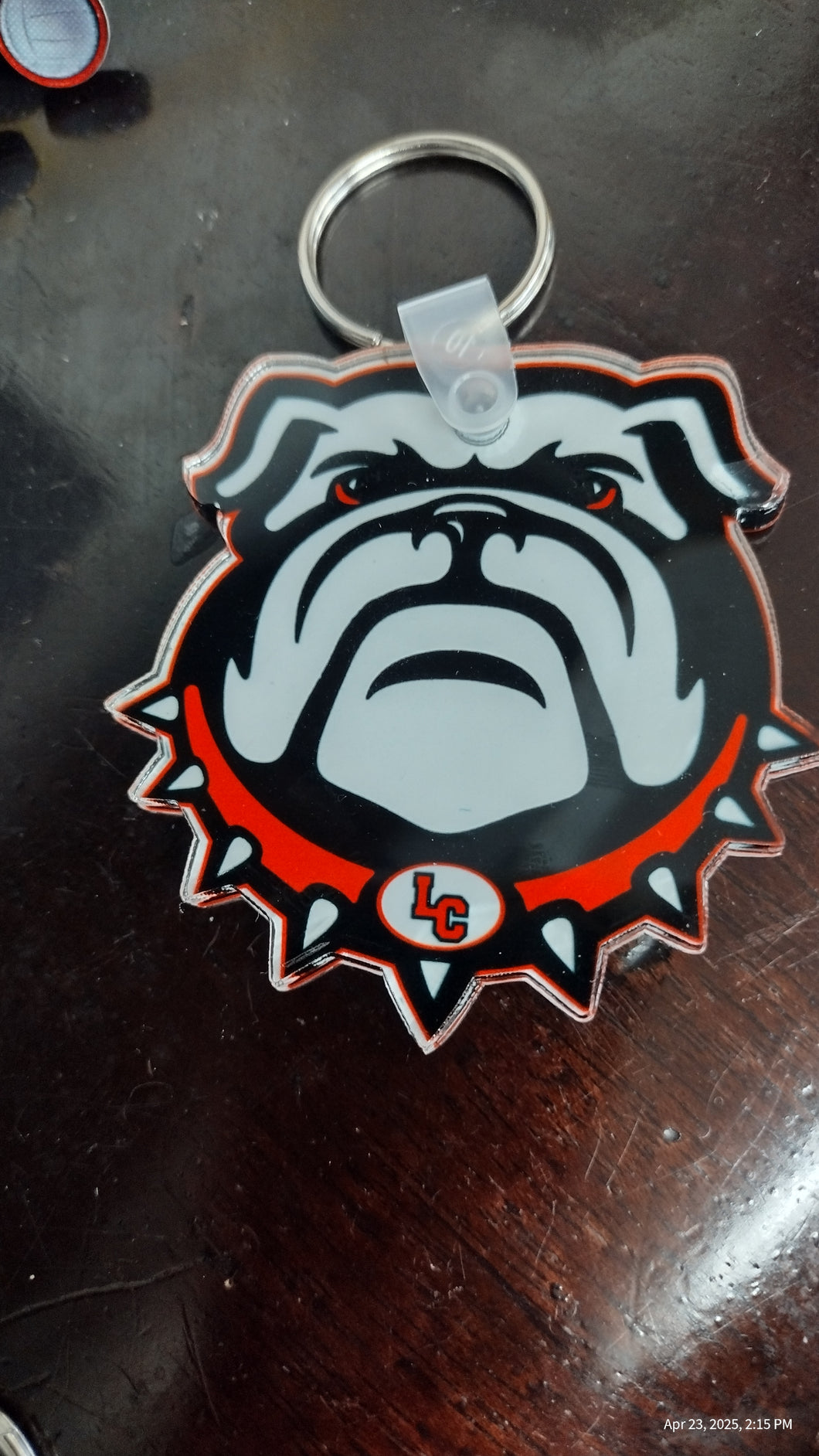 Bulldog head keychain
