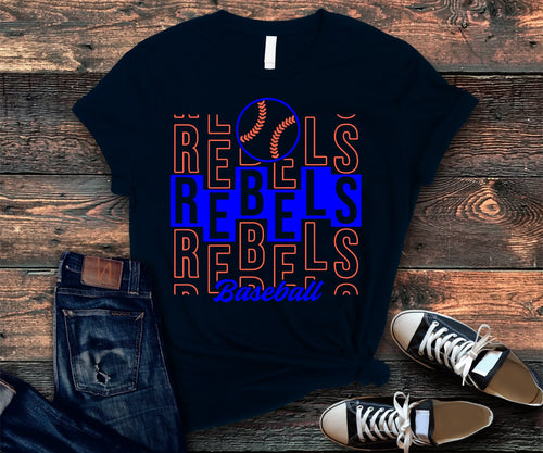 Tolsia  Rebels Baseball tshirt