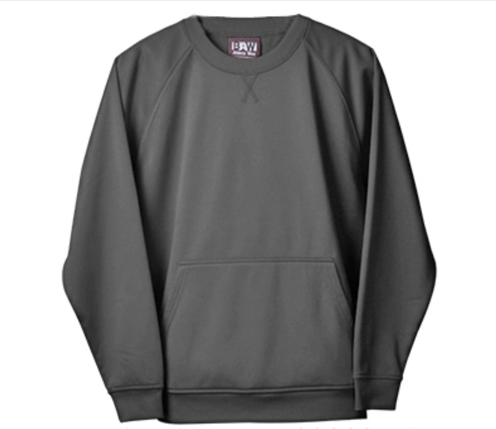 Custom kangaroo pocket crew pullover