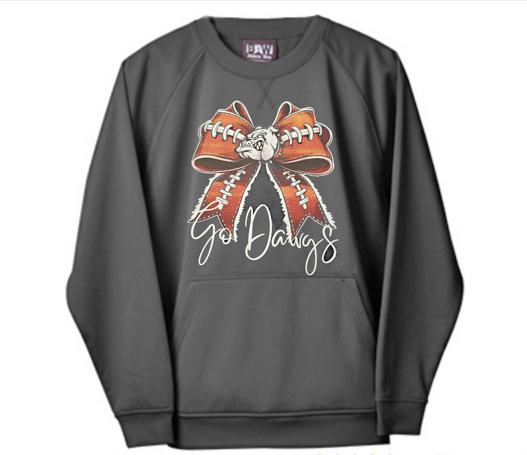 Bulldogs Bow Crew pullover with kangaroo pocket