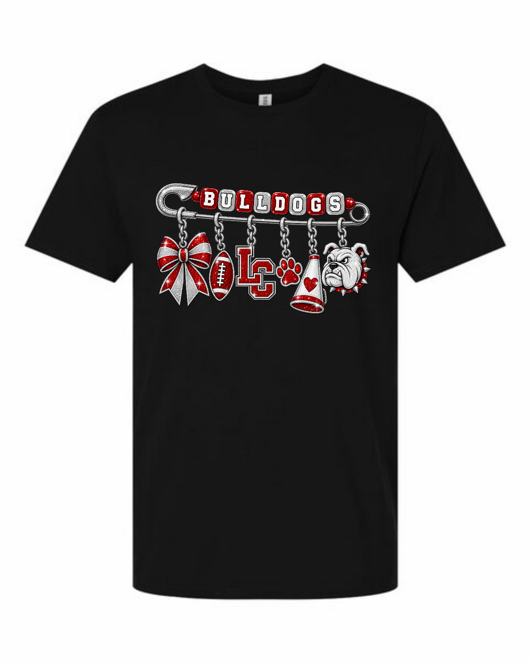 Bulldog football/cheer pin shirt