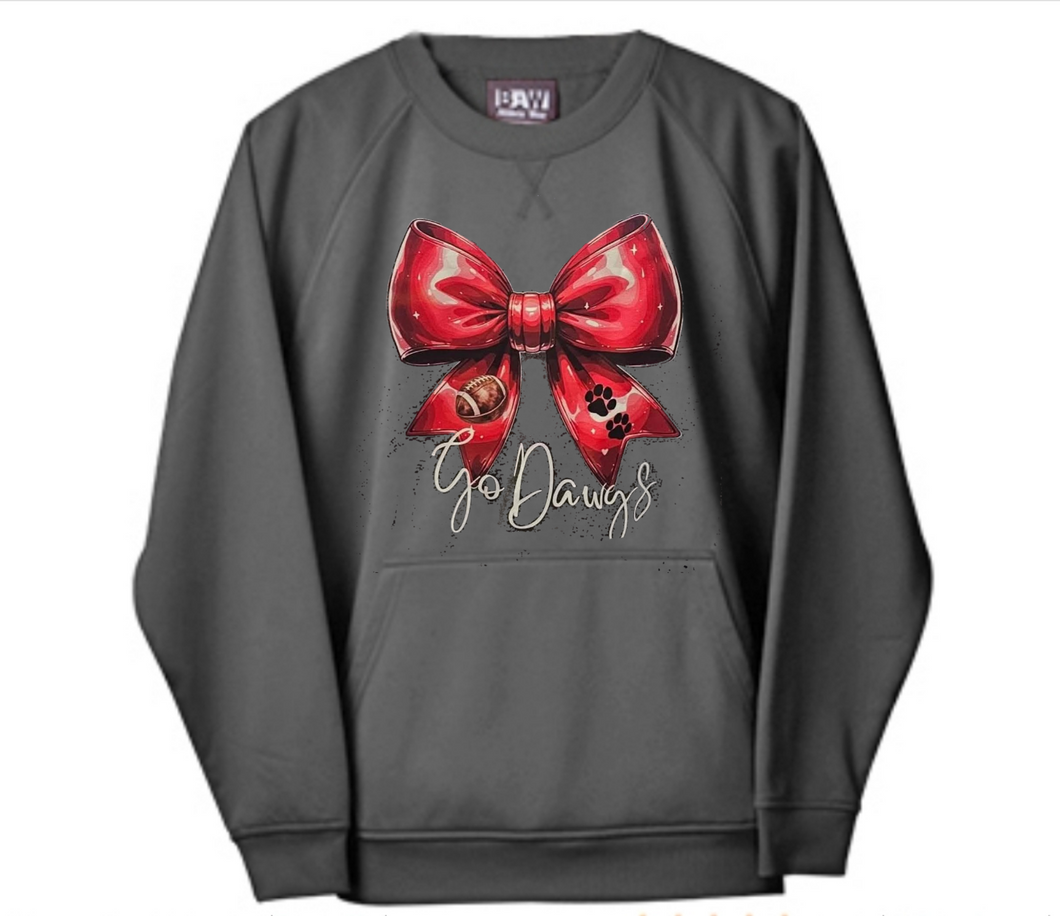 Bulldogs Bow Crew pullover with kangaroo pocket