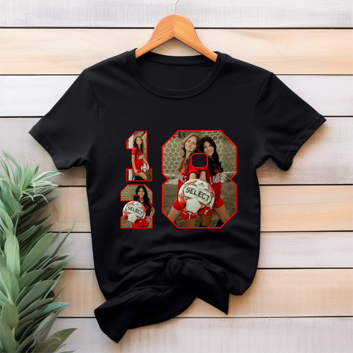 Custom number pop photo shirt