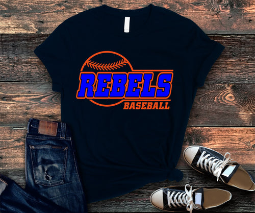 Tolsia  Rebels Baseball tshirt