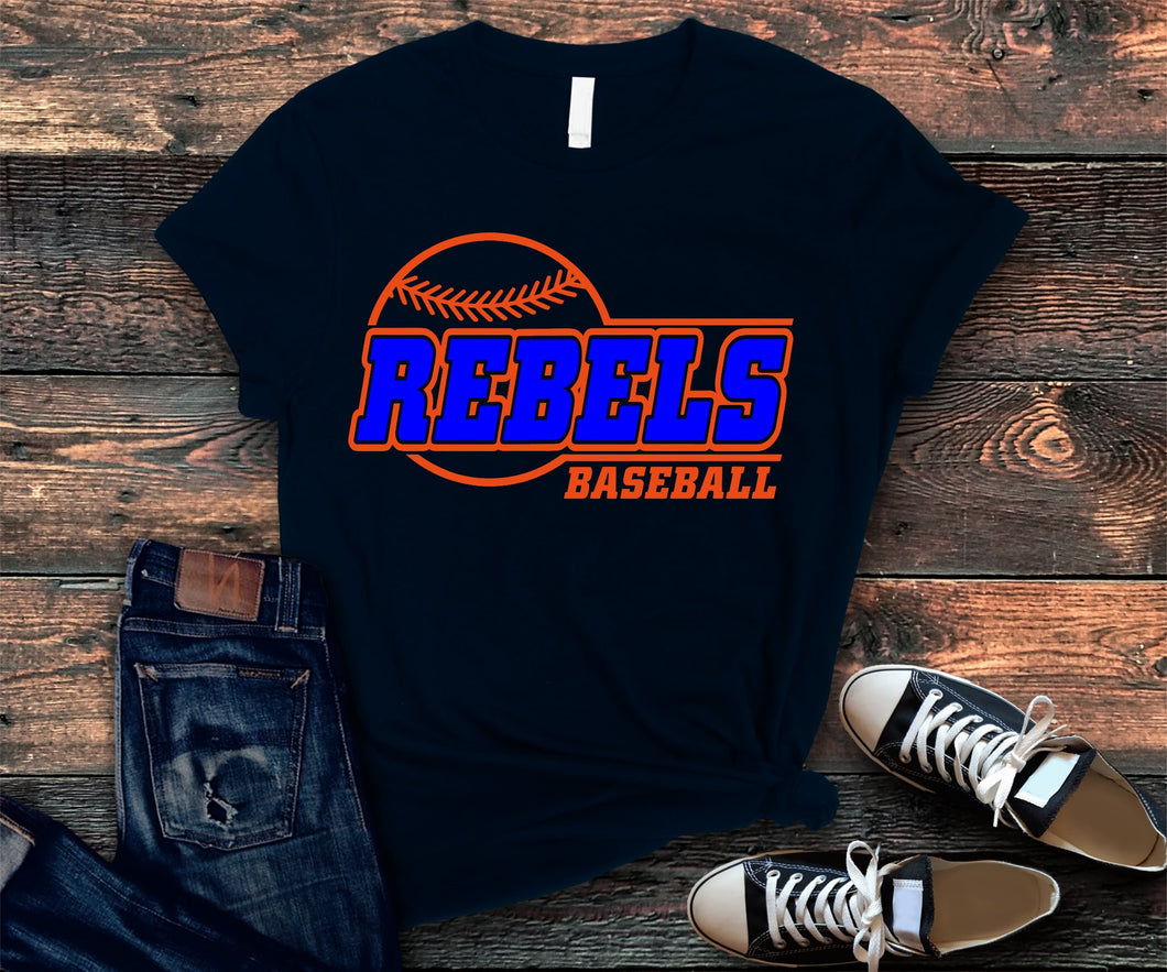 Tolsia  Rebels Baseball tshirt