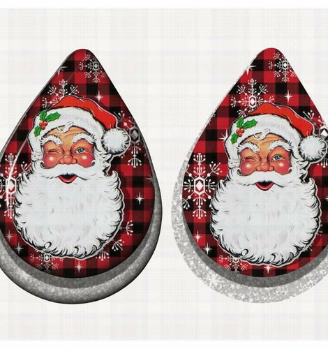 Santa teardrop earrings