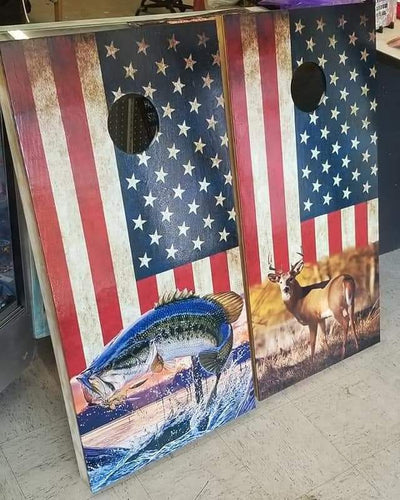 Hunting fishing cornhole