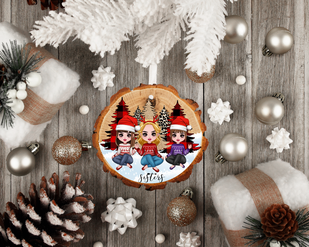 Personalized SISTERS/BEST FRIENDS ornament