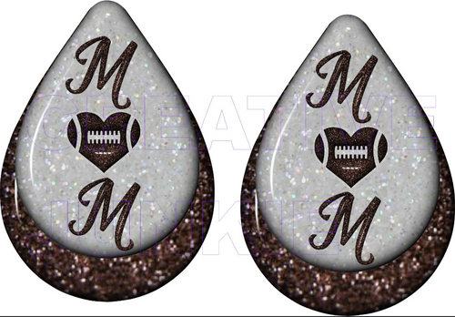 Football teardrop earrings