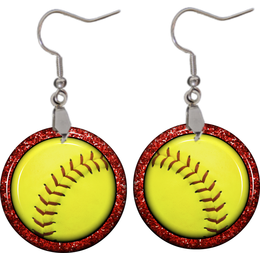 Softball Circle earrings