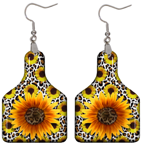 Sunflower Tag earrings